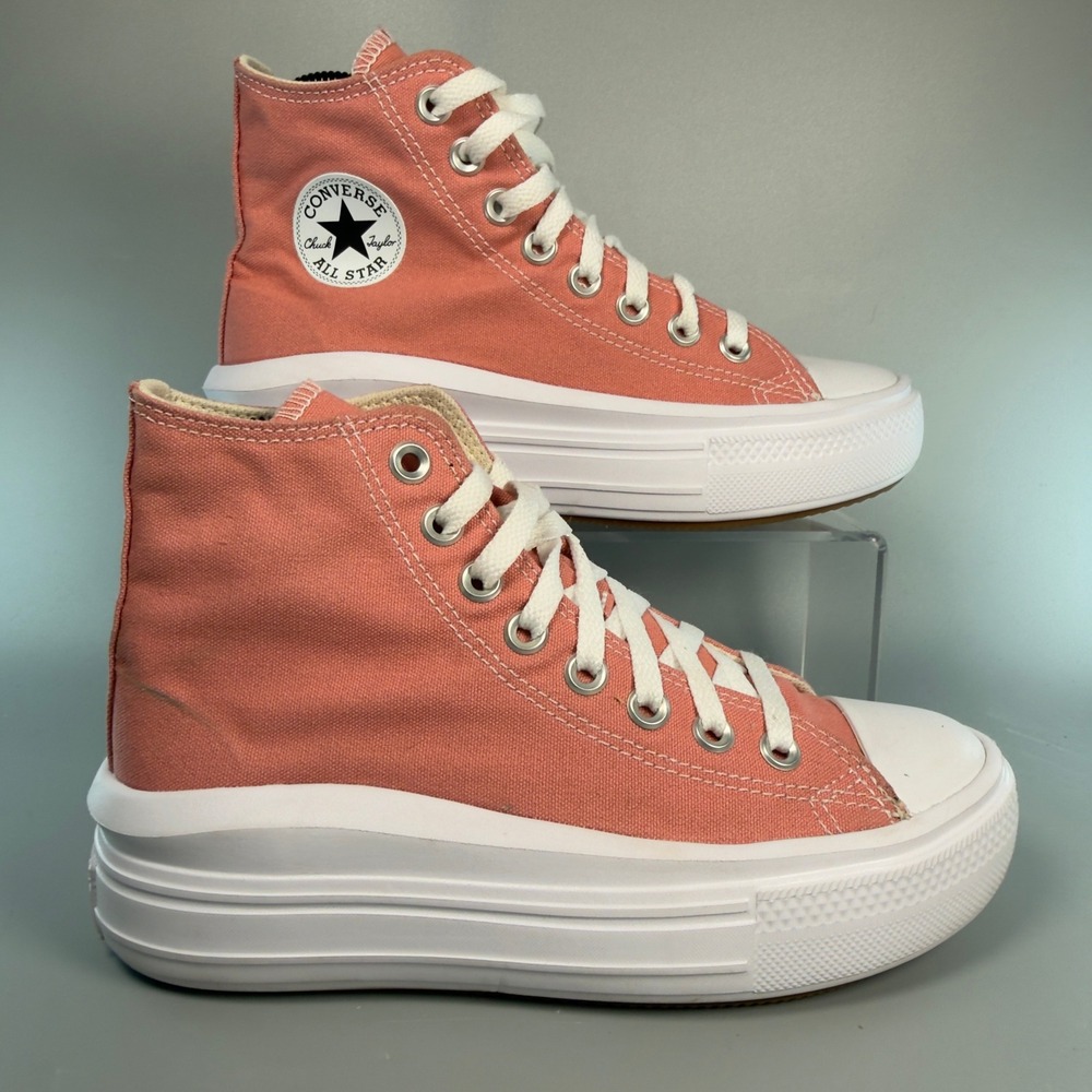 Converse Chuck Taylor All Star Move Platform Women 6 Hi Top Sneaker Pink Lace Up